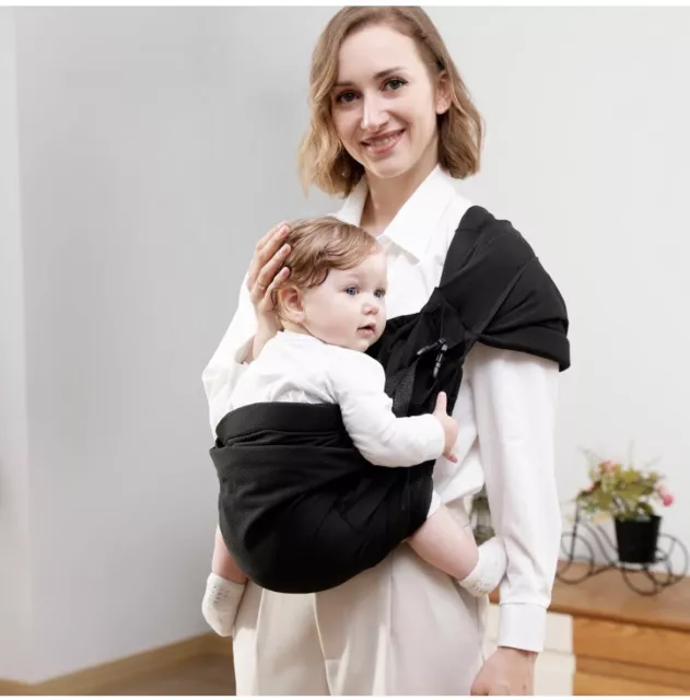 Envoltura de cabestrillo para bebé, malla ajustable portabebés recién nacido a niño pequeño