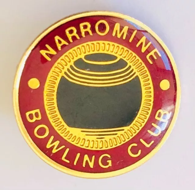 Narromine Bowling Club Badge Pin Rare Vintage (L18)