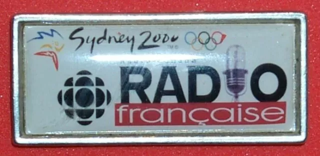 2000 Sydney Australia Olympic Games Radio Francaise media pin
