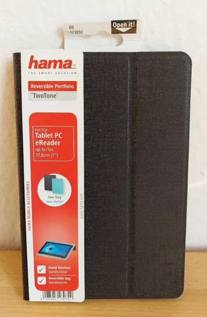 NEU+OVP - HAMA Portfolio TwoTone Universal Schutzhülle Tablet bis 17,8 cm türkis