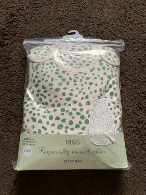 BNWT M&S Baby’s Unisex 6-18 Months Green Multi 2.5 Tog Sleep Bag
