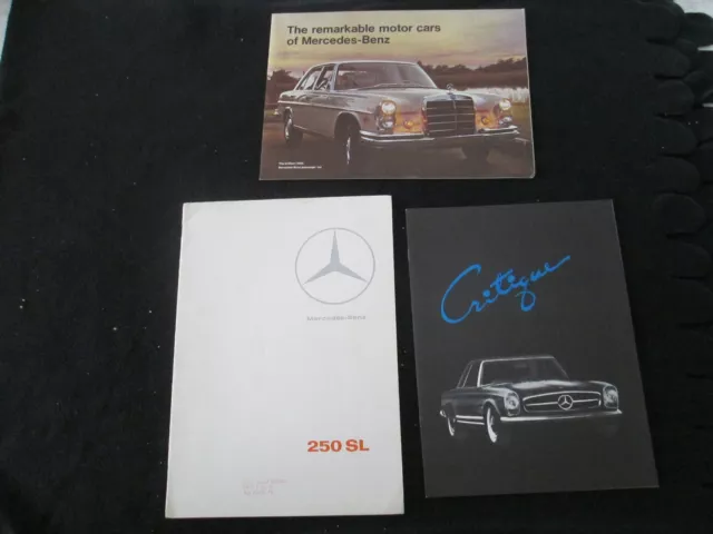 1967 Mercedes Benz 250SL Brochure Rare W113 Original 250-SL Engl. Sales Catalog