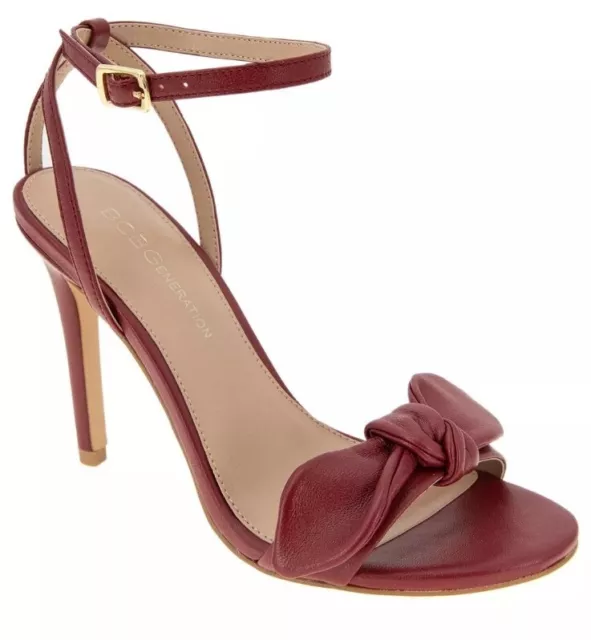 Size 10M - BCBGENERATION Women's Jamina Bow Detail Leather Dress Sandals NIB