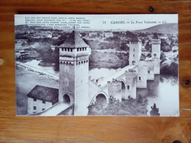 Cpa 46 CAHORS le pont valentre LL