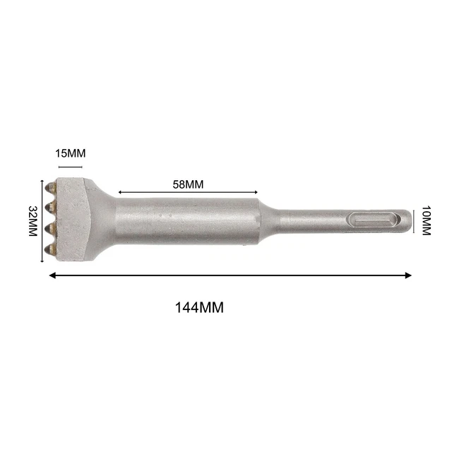 PROFESSIONAL GRADE SDS PLUS Shank Gouge Round Chisel Hammer Bit for ...