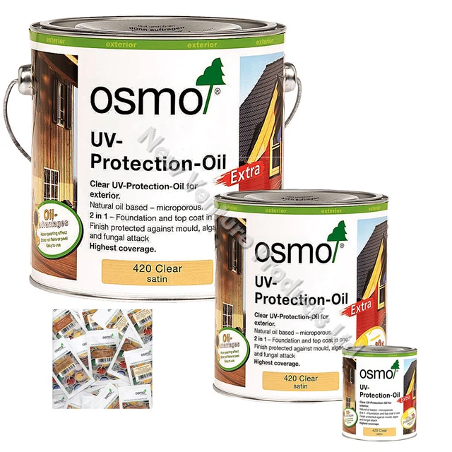 Osmo 420 Extra Clear Satin UV-Protection Oil 3L | Build & Plumb - View #6