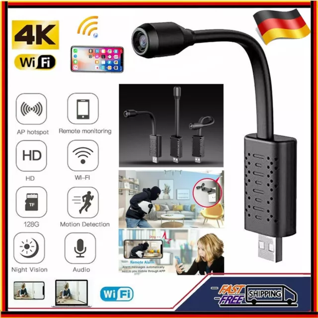 HD 1080P Mini Kamera Wireless WiFi WLAN IP Überwachungkamera Hidden IR Camera DE
