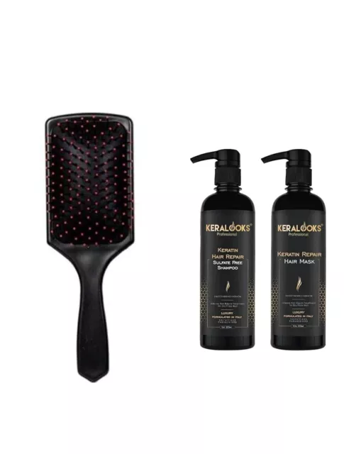 Acondicionador de champú profesional Keralooks con cepillo para el cabello...