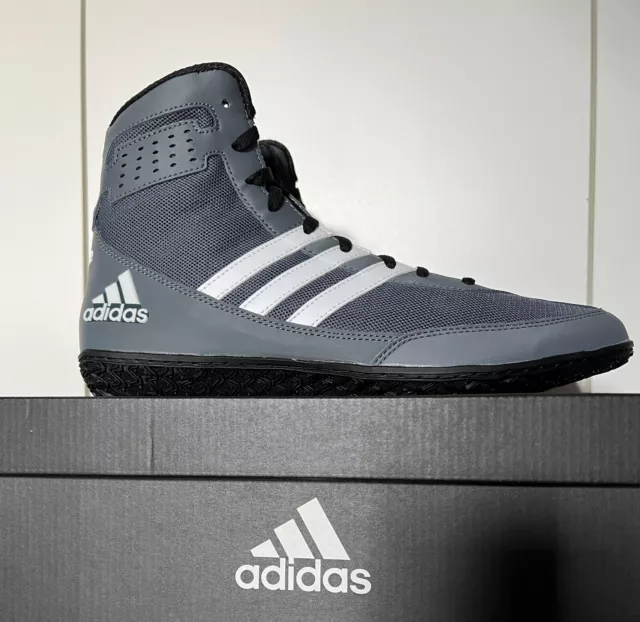 Adidas Mat Wizard 4 Wrestling Shoes Grey/Chalk White FU8168 Men's
