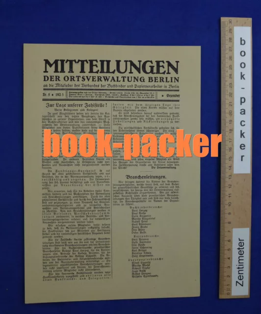 MITTEILUNGEN 1923 Nr. 5 (Verband der Buchdrucker & Papierverarbeiter Berlin)