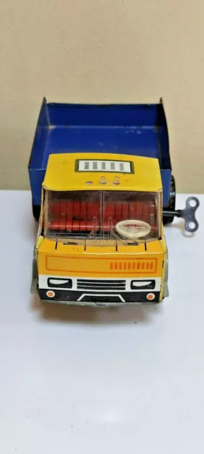 Vintage Truck ''Kiev'' Wind Up Tin Toy Ussr Soviet Era Russia Cccp Works No Key