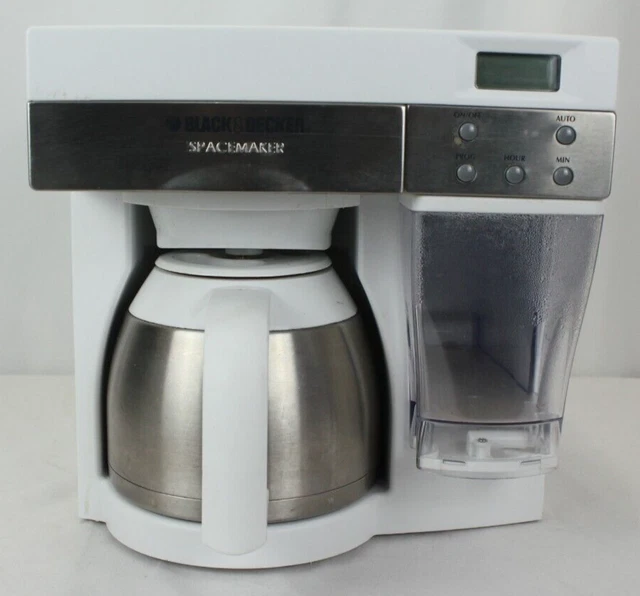BLACK & DECKER Spacemaker White Digital Coffee Maker Vgc! Tested! Great