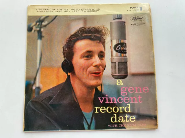 Gene Vincent Record Date   Orig 1958 Uk Ep    Capitol Eap-1-1059