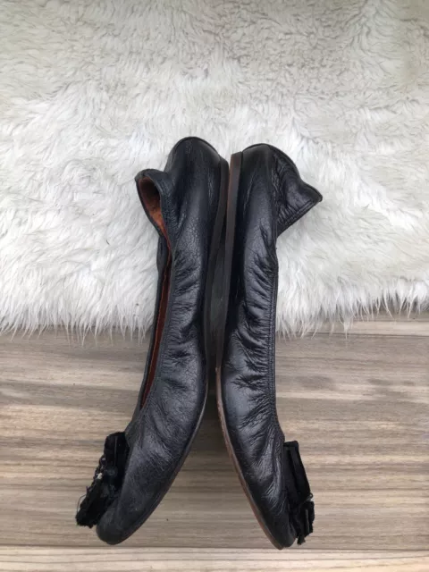 Lanvin Ballet Flats Black Leather Studded Embellished Ballerina Shoes Size 36 6 2