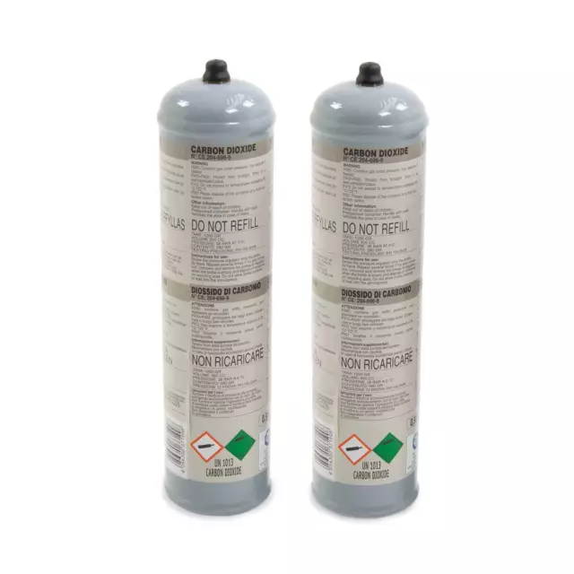 CO2 Welding Gas for MIG Welding Disposable Cylinder 100% Pure - 2 Pack