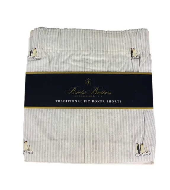 Brooks Brothers Traditional Fit Boxer Shorts Mens Underwear Striped Penguin