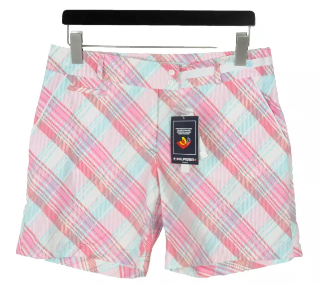 Tommy Hilfiger Golf Waterstop1 Shorts Damen Groß Muster Reißverschluss Fly