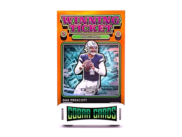 2021 Optic Contenders Football Winning Ticket Dak Prescott Orange Prizm #13/50
