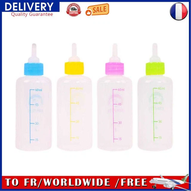60mL Pet Milk Bottle Nipple Pacifier Dog Puppy Cat Drinking Water Feeder