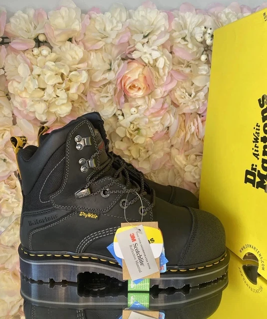 DR MARTENS LEATHER Duxford Steel Toe Waterproof Safety Work Boots Size