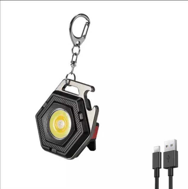 MINI LED FLASHLIGHT: Multifunctional Keychain 1800LM USB COB £8.22 ...