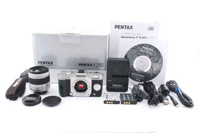 464Shots Pentax Q10 Silver 12.4MP Digital Camera 02 Lens [Near Mint In Box]#1747