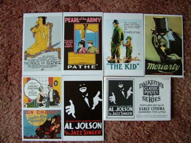 Set of DALKEITH CLASSIC POSTER SERIES Postcards P27 - EARLY CINEMA. Mint Cond