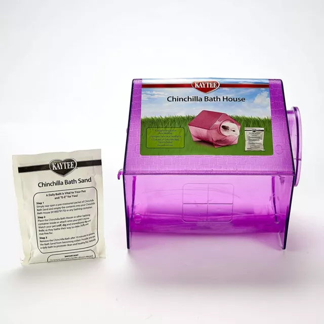 Kaytee Chinchilla Bath House for Chinchilla & Small Animals, Assorted Colors