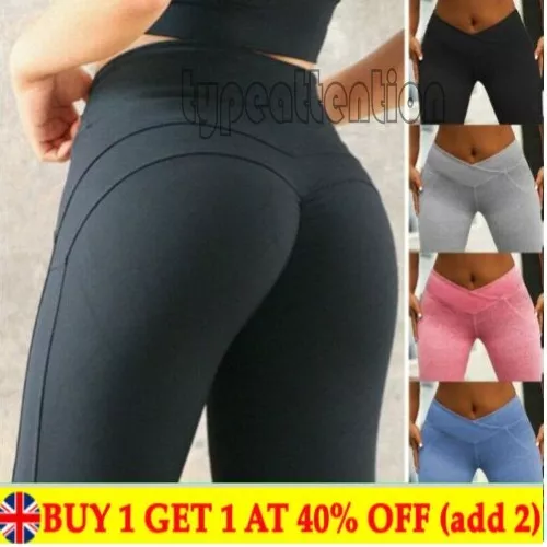 WOMEN HIGH WAIST Yoga Pants Seamless Leggings Push Up Fitness Workout  Sports Gym £8.66 - PicClick UK