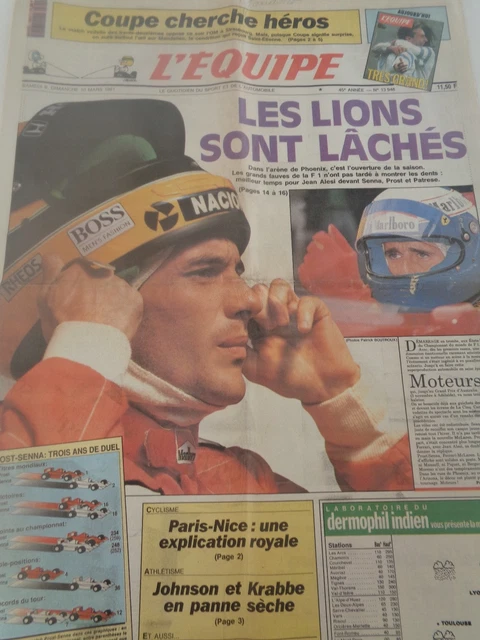 L'Equipe Du 04/06/1984 - Une Sur Prost (Formule 1) - Édition Originale