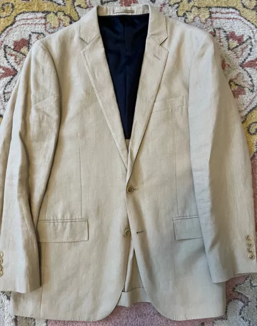 J. Crew Ludlow Baird McNutt Irish linen blazer khaki 38R