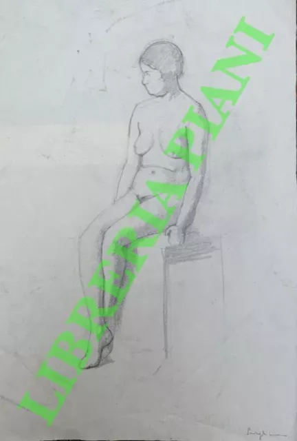 Disegni - Nudo di donna seduta.