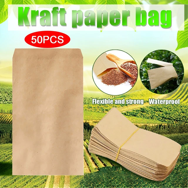 50 Pack Kraft Small Coin Envelopes Self Adhesive Kraft Seed Envelopes Mini
