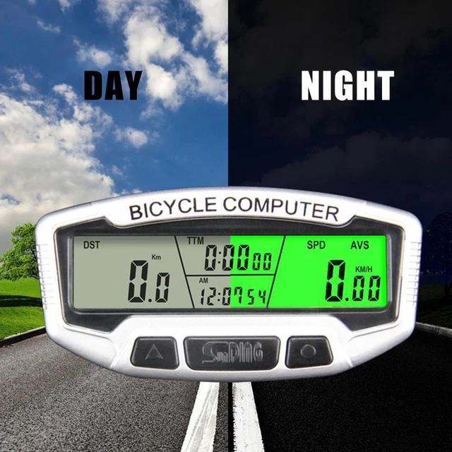 SUNDING BIKE BACKLIGHT Code Table Speedometer Bicycle Digital LCD Wired Computer EUR 17,77