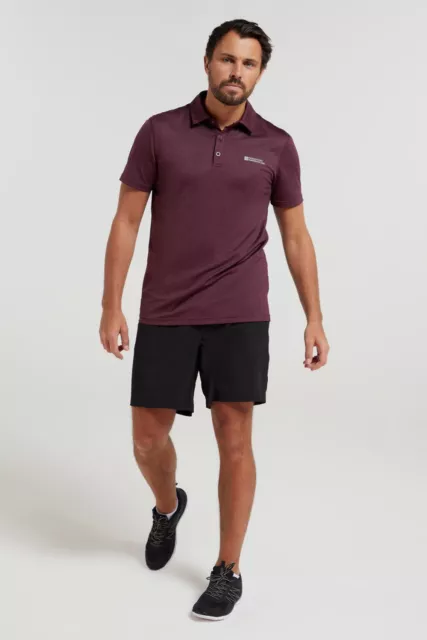 Mountain Warehouse Deuce Mens Polo Shirt UV Protect Lightweight Breathable