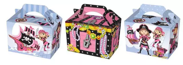 150 Pink Pirate Food Boxes Party Gift Treat Birthday Bulk Wholesale Job Lot