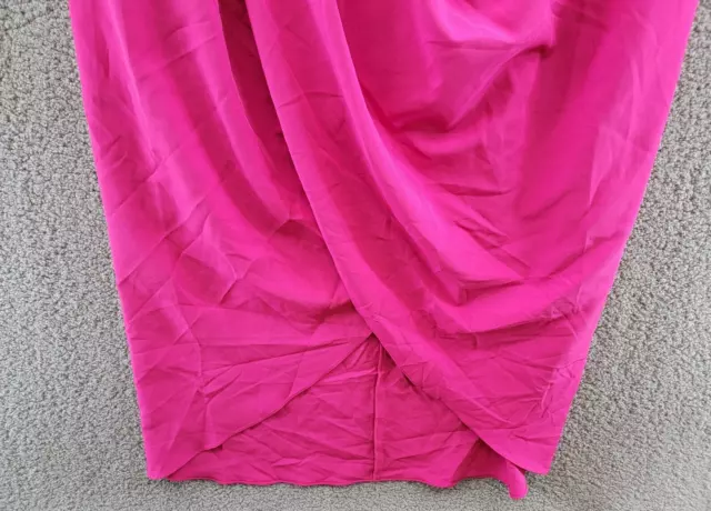 City Chic Trendy Plus Size Sassy V-Wrap Dress Women's XXL/24 Fuchsia Back Zip 3