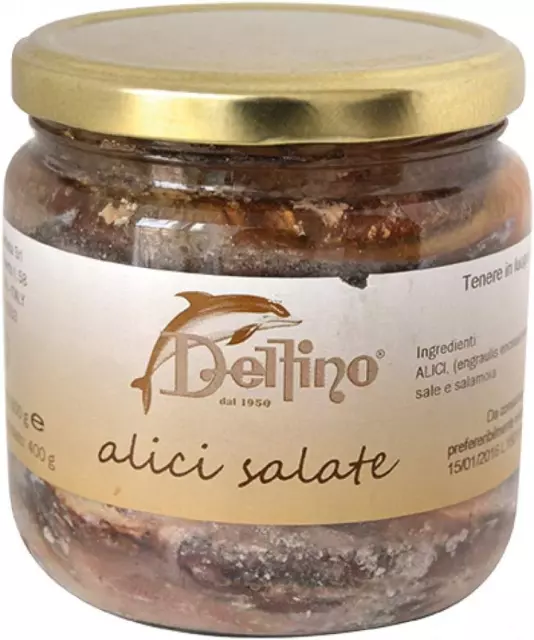 Delfino Alici Cetara Sottosale Vaso Ml 446