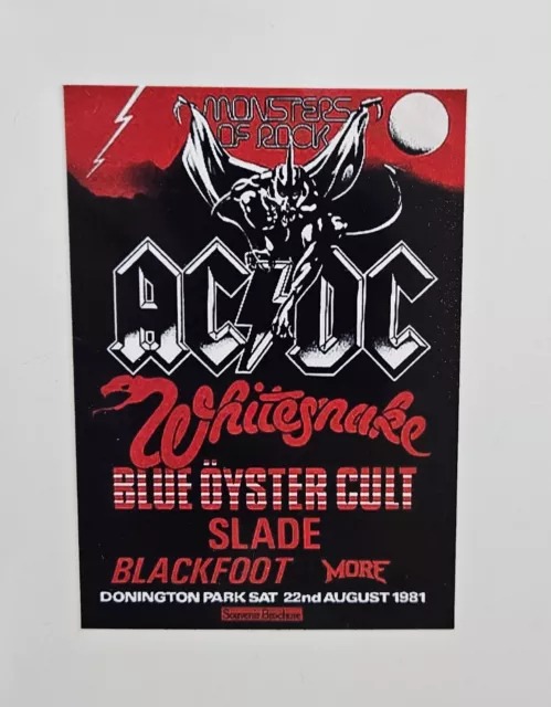 Donington Monsters of Rock 1981 FRIDGE MAGNET AC DC Whitesnake