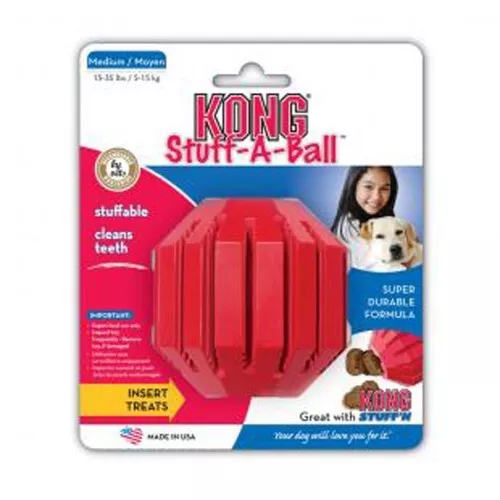Kong Stuff-A-Ball Chien Jouet Rouge, 1 Chaque / Moyen Par Kong
