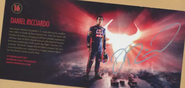 Daniel RICCIARDO  (1)  Signierte Autogrammkarte + SIGNIERTE Formel 1 AK - GRATIS