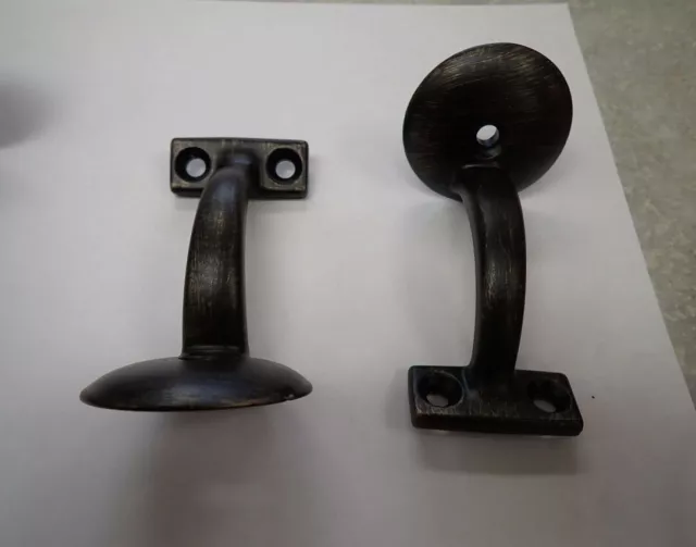 "Soporte de barandilla de bronce frotado con aceite escalera barandilla escalera de mano herrajes 2 1/8"