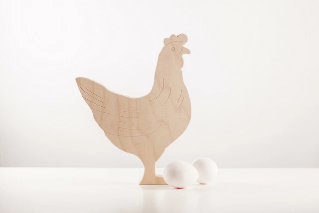 Coq, Bois, Figurine Décorative, Printemps, Pâques, Coq, Statuette, Statue, Déco