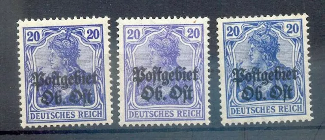 Ober-Ost 8a,b,c ALLE FARBEN** MNH POSTFRISCH 32EUR (71709