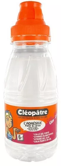 Cleopatra Pegar Fuerte Gel Adhesivo Transparente 250GR Especial Papel Cartón