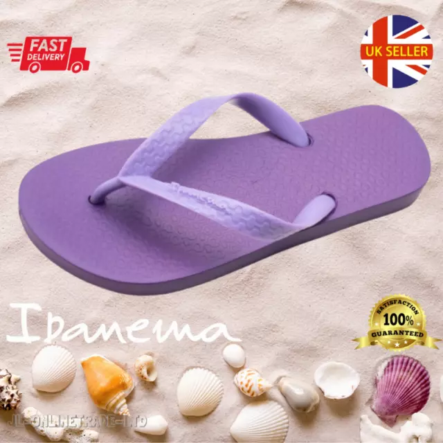 Nuovo Bambini Infradito Ragazzi Estate Piscina Passanti Spiaggia Sandali Viola