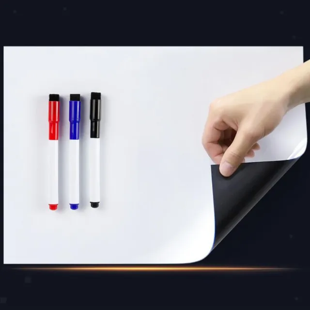 A4 weichmagnetisches Whiteboard selbstklebend mit Board Pen Markern und