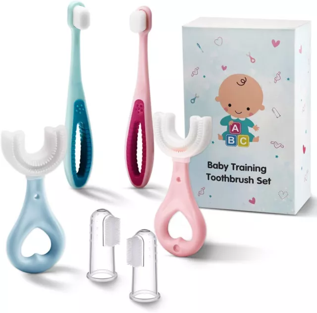6 in 1 Baby Training Toothbrush Set  Infant to Toddler Toothbrush Oral Care