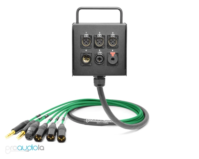 6 CHANNEL CUSTOM Mogami Studio Wall Stage Floor Box Neutrik Gold