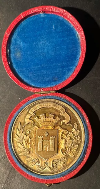 Médaille récompense Vermeil " Exposition Industrielle Ville d'ANGOULÊME 1877 "